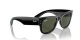 Lentes De Sol Rb Mega Wayfarer Rb0840s Negro Brilloso Verde G15