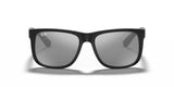 Lentes De Sol Rb Justin Rb4165n (Negro Mate-Plateado Espejo)