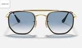 Lentes De Sol Rb Marshal II Rb3648M Dorado Azul Claro