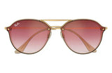 Lentes De Sol Rb Blaze Double Bridge Rb4292n Dorado Rojo Degradado